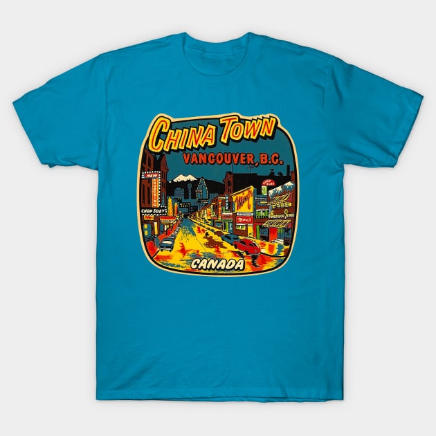 Chinatown Vancouver, B.C., Canada T-Shirt by MindsparkCreative